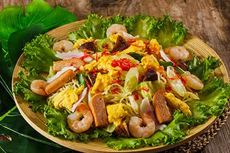 福島野菜と小えびのフライドサイミン